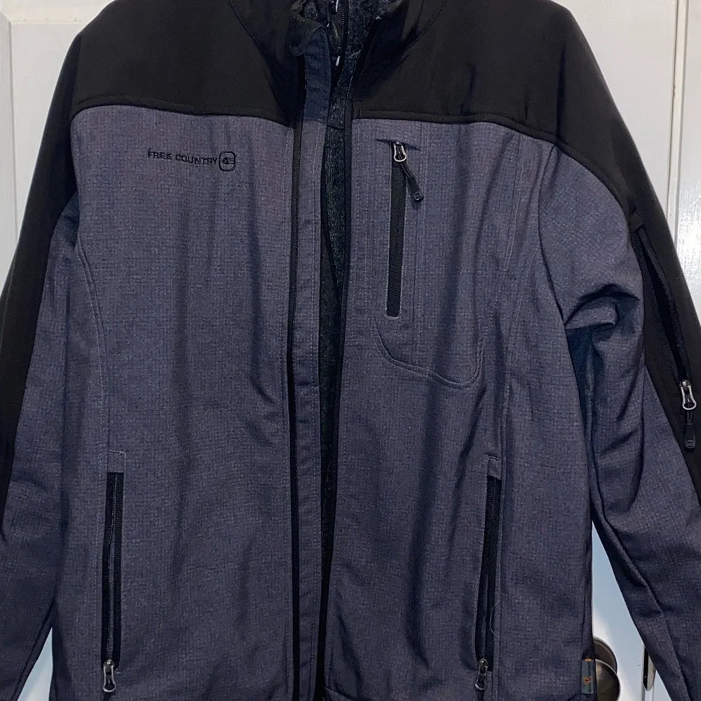 Free Country Men's Black and Dark Gray 3 in 1 System Jacket